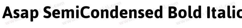 Asap SemiCondensed Bold Italic字体转换